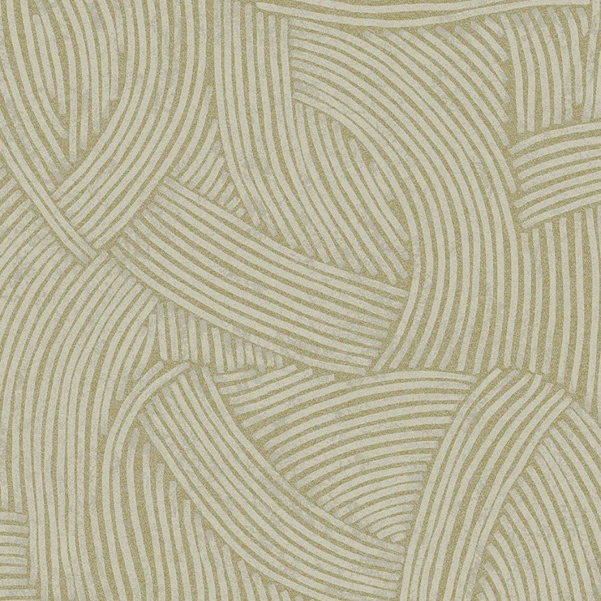 Grüne Tapete mit grafischem Ethno-Muster 318013, Twist, Eijffinger