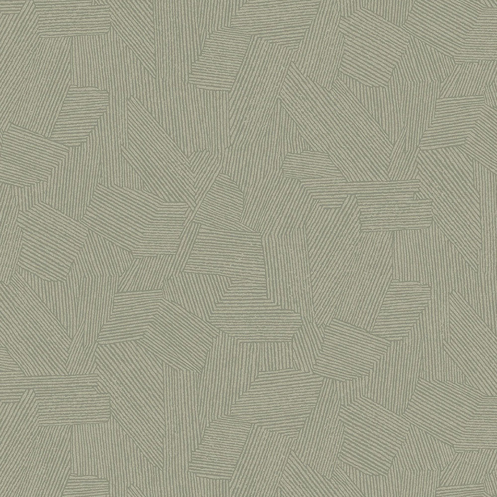 Grüne Tapete mit grafischem Ethno-Muster 318007, Twist, Eijffinger