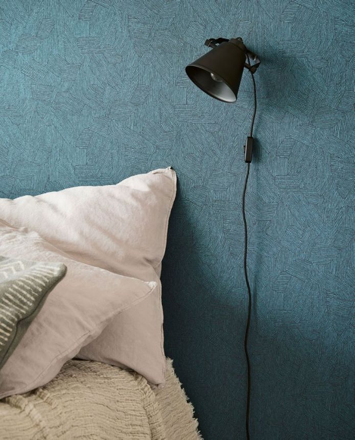 Blaue Tapete mit grafischem Ethno-Muster 318006, Twist, Eijffinger