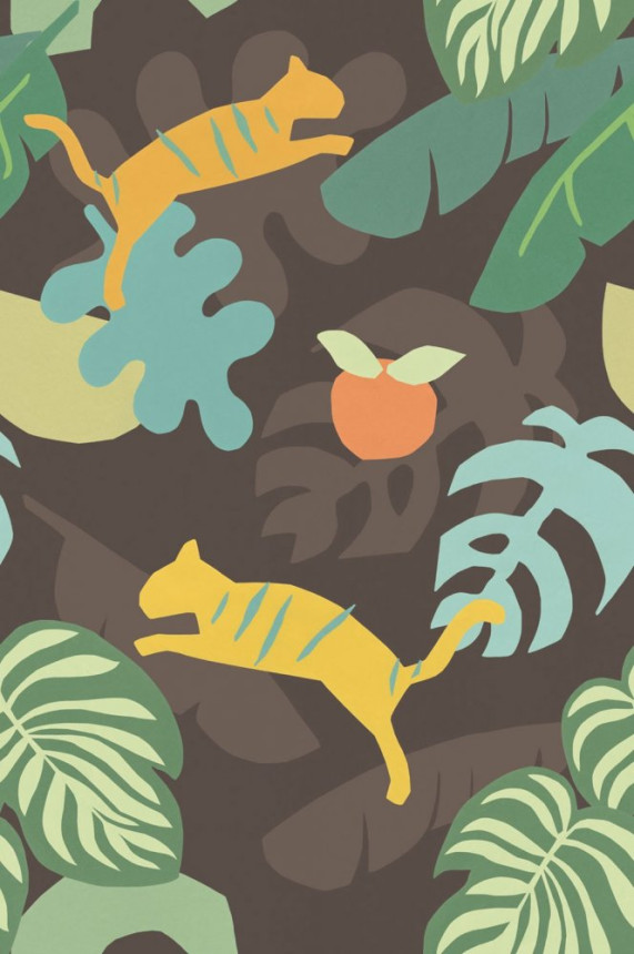 Children's mural non-woven wallpaper 399122, Tigers, 186 x 280 cm, Mini Me, Eijffinger