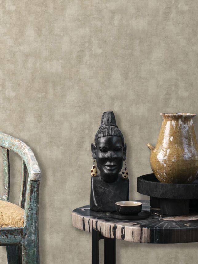 Vliestapete, grau-creme, Stoffimitat, TA25000, Tahiti, Shades of Colour, Decoprint