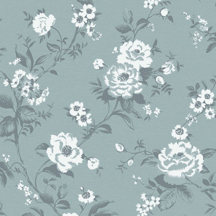 Blaue Tapete, Blumen, M57704, Adéle, Ugépa