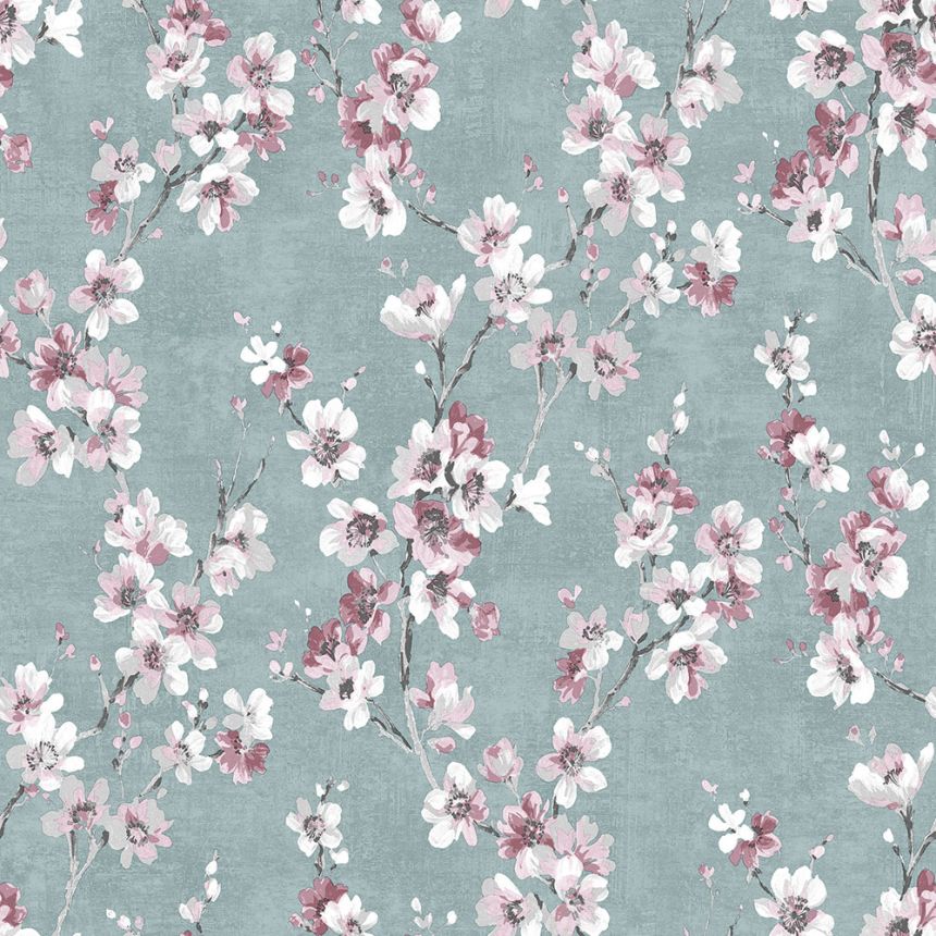 Blaue Tapete, Blumen, M52791D, Adéle, Ugépa