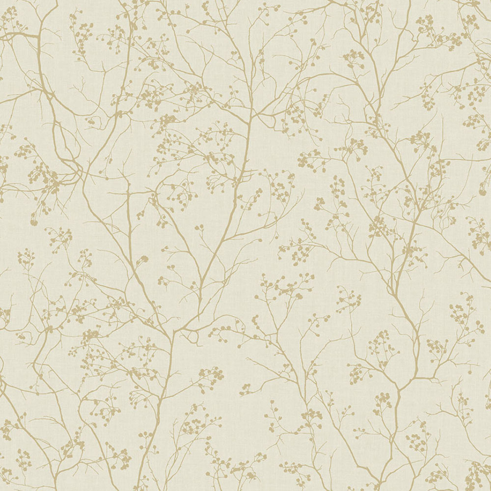 Cremefarbene Tapete, goldene Zweige DD3812, Dazzling Dimensions 2, York