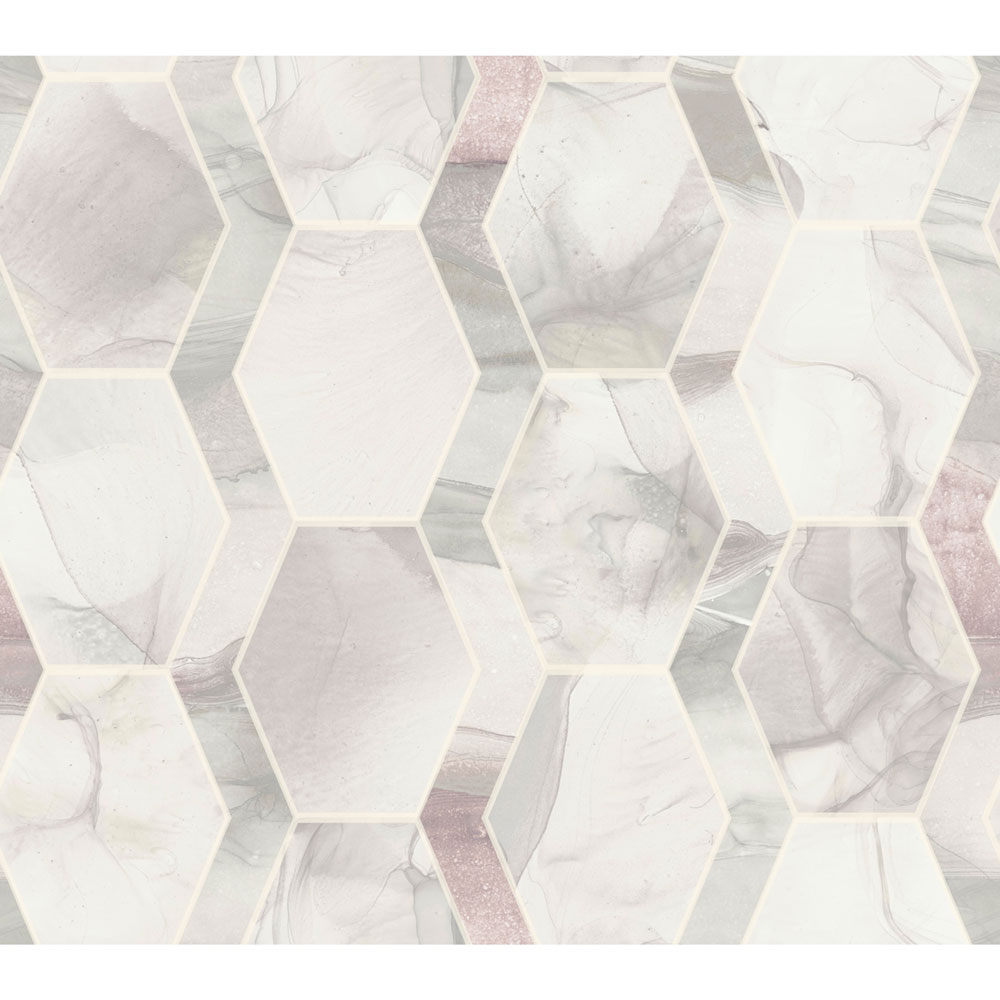 Grau-violette Tapete, Imitation von Marmorfliesen OS4284, Modern nature II, York