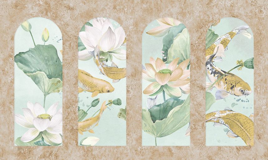 Fototapete, Arkade mit Wasseroberfläche, Z66867, 5,10 X 3 m, Satin Flowers, Zambaiti Parati