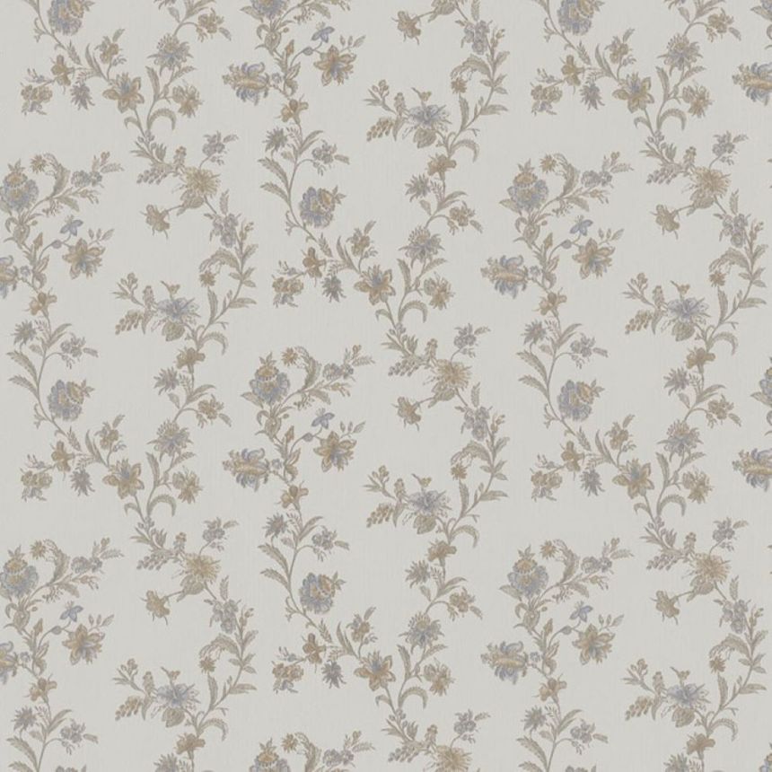 Weiße Tapete Blumen, Z66856, Satin Flowers, Zambaiti Parati