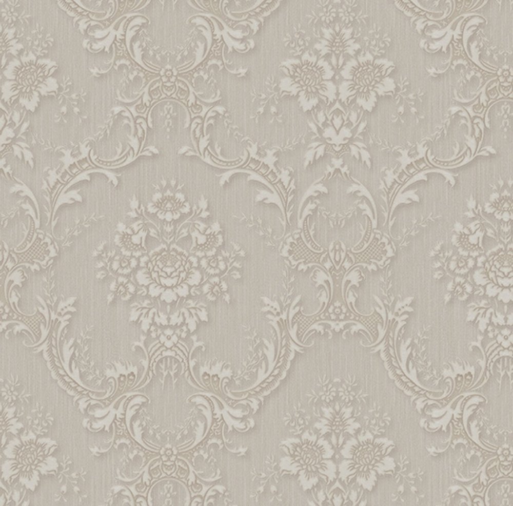 Beige Barock Tapete, Z66839, Satin Flowers, Zambaiti Parati