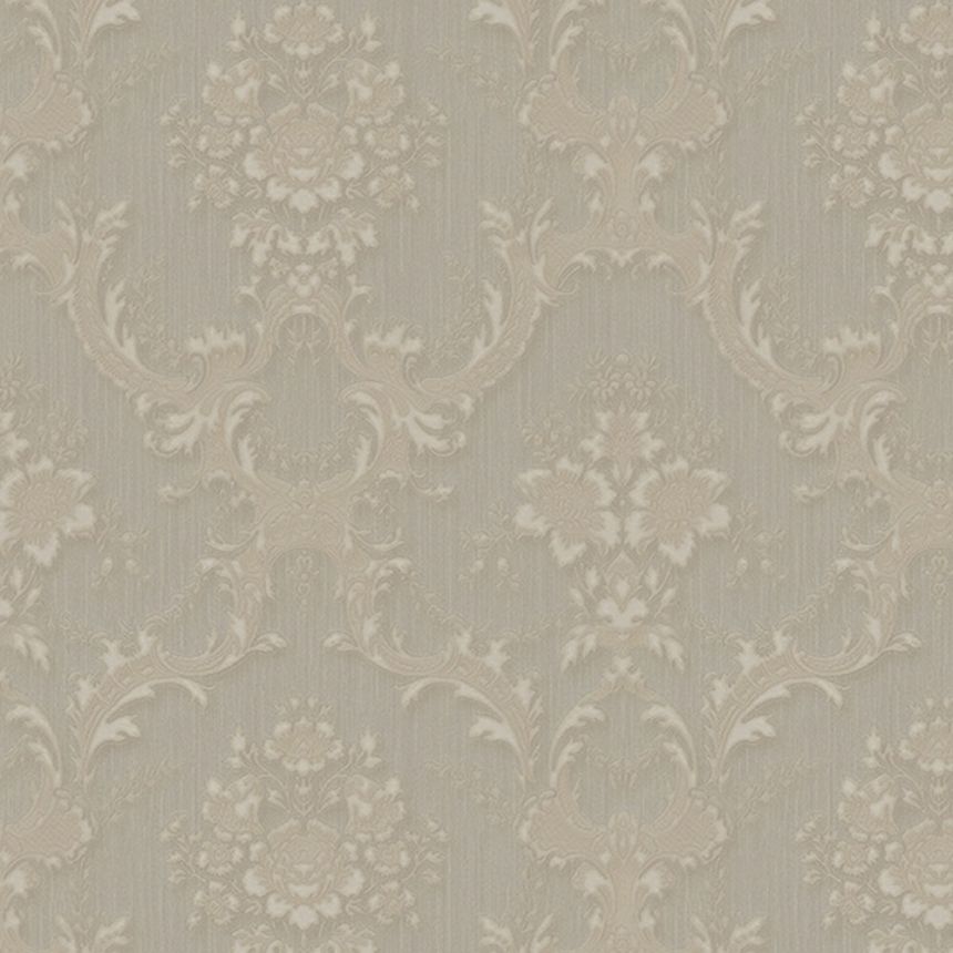 Beige Barock Tapete, Z66837, Satin Flowers, Zambaiti Parati