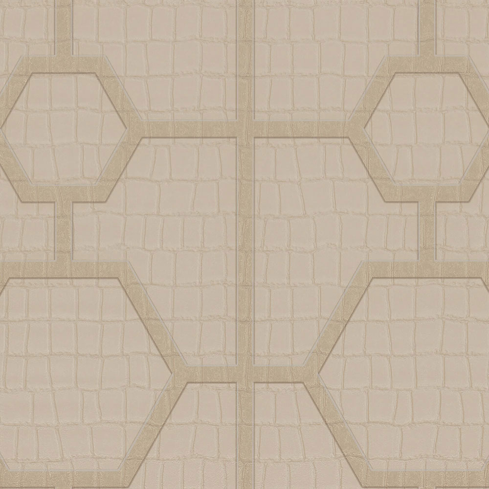 Beige Tapete mit geometrischen Mustern Z80030 Philipp Plein, Zambaiti Parati