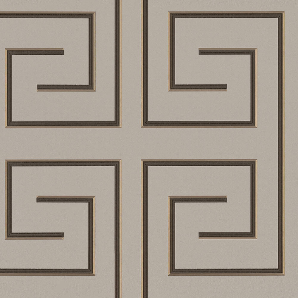 Graubeige Luxustapete mit geometrischen Mustern Z76014, Vision, Zambaiti Parati