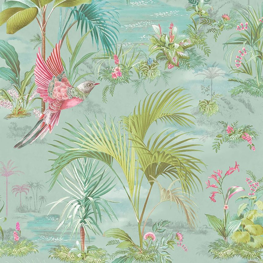 Vliestapete Palmblätter, Vögel 300145, Pip Studio 5, Eijffinger