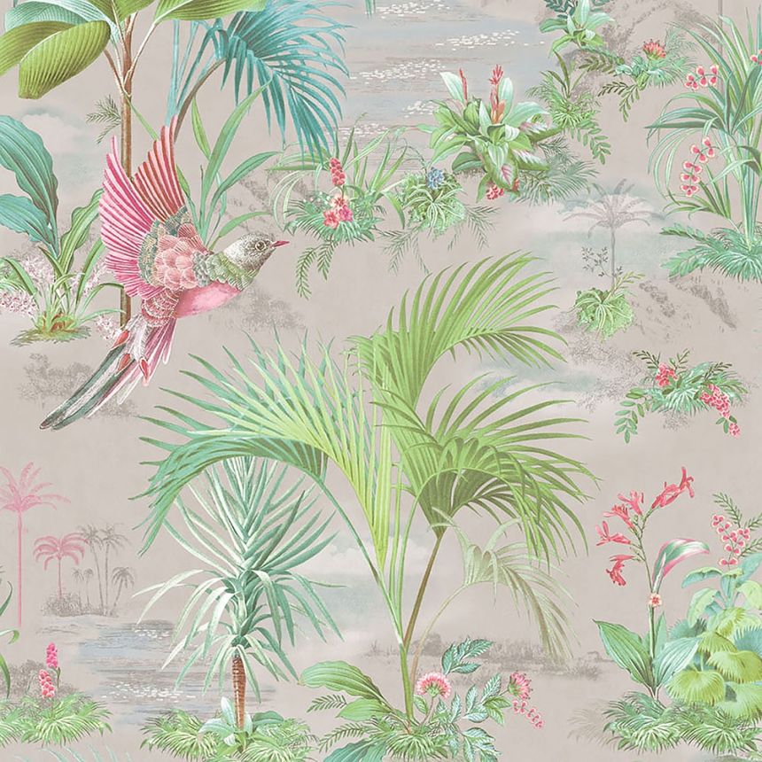 Vliestapete Palmblätter, Vögel 300142, Pip Studio 5, Eijffinger